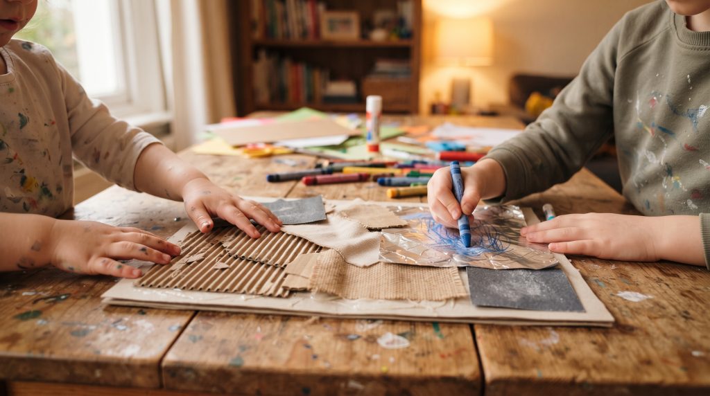 Projets d’art de la texture pour les enfants : explorer différentes surfaces