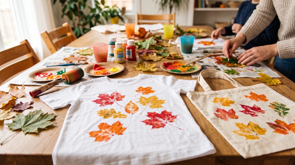 Impression de feuilles sur tissu : fabriquer un vêtement artistique
