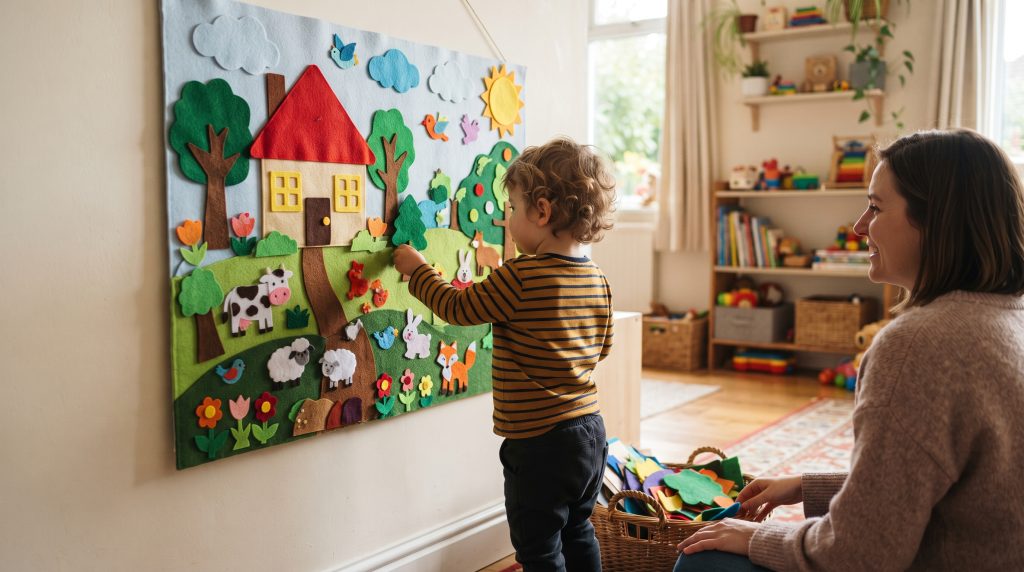 Tableaux en feutrine : idées de jeu et tutoriel pour en fabriquer un