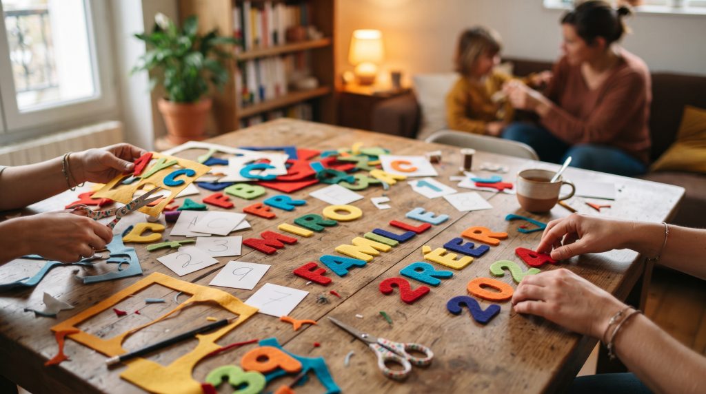 Fabriquer ses propres lettres d’alphabet en feutrine