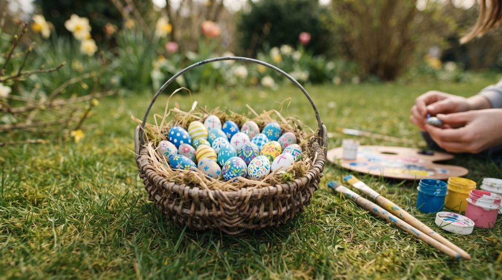 Œufs de Pâques en galets : une idée de peinture amusante pour les enfants