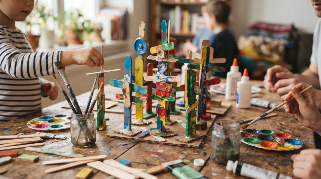Sculptures en bois de récupération : un projet pour le groupe artistique