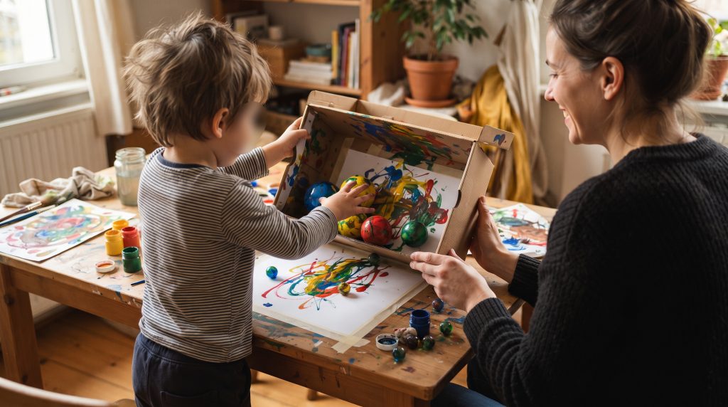 Rouler des billes : un projet artistique pour les tout-petits