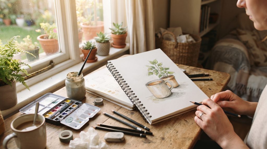Tenir un carnet de croquis quotidien : l’exemple d’une artiste mère de famille