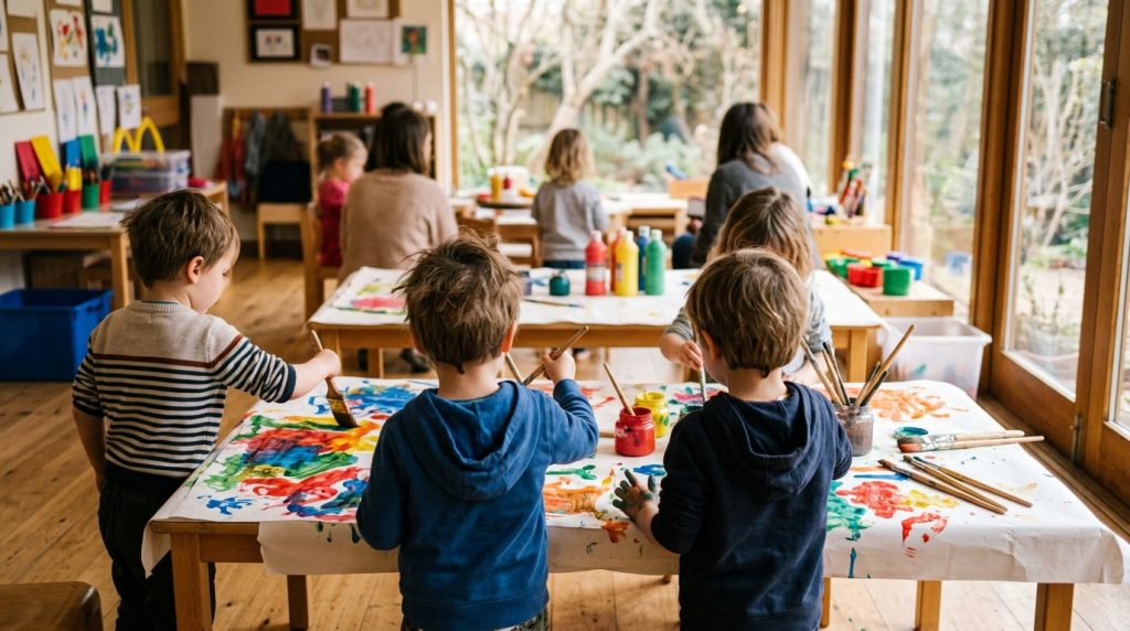 Art authentique en maternelle : organiser un atelier d’art qui respecte l’enfant