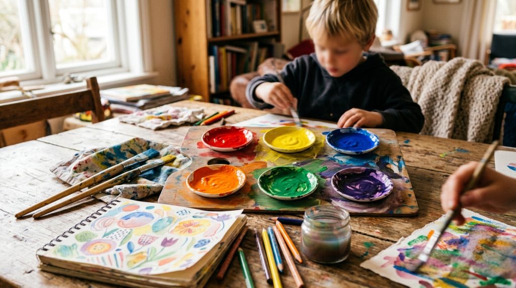 Apprendre à mélanger les couleurs avec un album illustré sur la peinture
