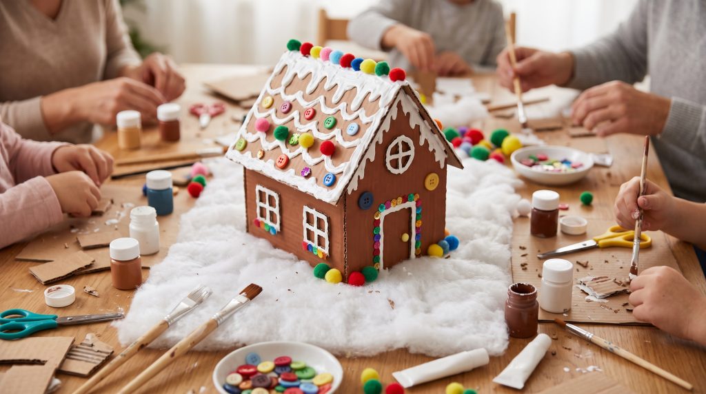 Comment fabriquer une maison en pain d’épices en carton pour les enfants
